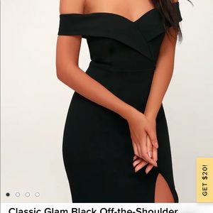 Glam off the shoulder LBD